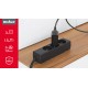 Extension cord 3 sockets 1.5m French type without switch (3x1.0mm) Rebel black