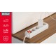 Extension cord 4 sockets 1.5m German type with switch (3x1.0mm) Rebel white