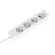 Extension cord 4 sockets 3m French type without switch (3x1.5mm) Rebel white
