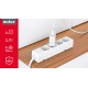 Extension cord 4 sockets 3m French type without switch (3x1.5mm) Rebel white