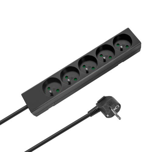 Extension cord 5 sockets 5m French type without switch (3x1.5mm) Rebel black Extension cord 5 sockets 5m French type without switch (3x1.5mm) Rebel black