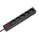 Extension cord 5 sockets 2m French type with switch (3x1.5mm) Rebel black Extension cord 5 sockets 2m French type with switch (3x1.5mm) Rebel black