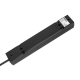 Extension cord 5 sockets 2m French type with switch (3x1.5mm) Rebel black Extension cord 5 sockets 2m French type with switch (3x1.5mm) Rebel black