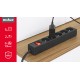 Extension cord 5 sockets 2m French type with switch (3x1.5mm) Rebel black Extension cord 5 sockets 2m French type with switch (3x1.5mm) Rebel black