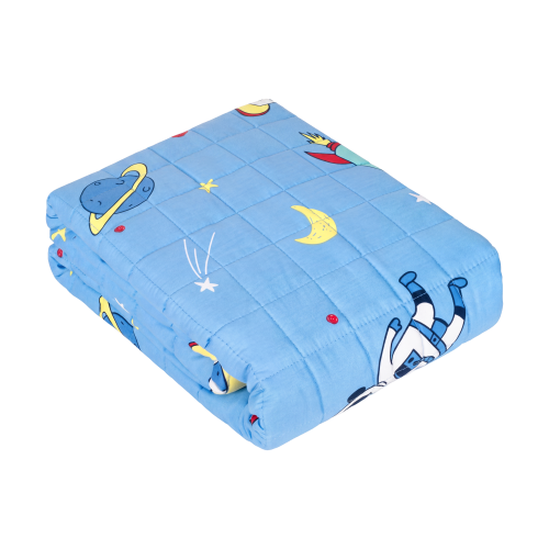 PREMIUM cotton weighted blanket, sensory blanket for children, 100x150 cm, 3 kg, space PREMIUM cotton weighted blanket, sensory blanket for children, 100x150 cm, 3 kg, space