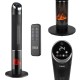 PTC Teesa column fan heater with fireplace imitation function