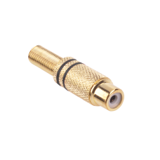 RCA socket gold 2 cable strips black