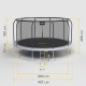 Rebel Active PRO Trampoline 15ft/457cm, Net, Ladder Rebel Active PRO Trampoline 15ft/457cm, Net, Ladder