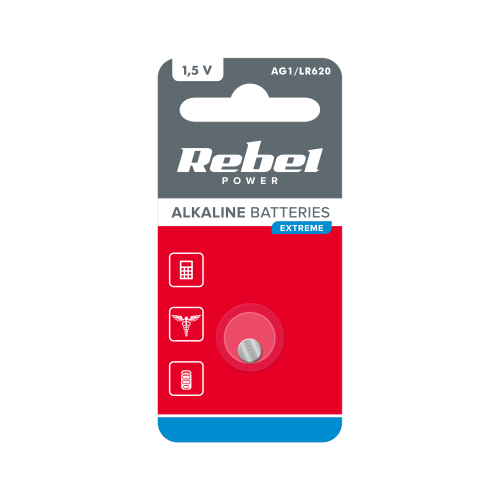 REBEL EXTREME AG1 baterija 1 vnt, pakuotėje REBEL EXTREME AG1 baterija 1 vnt, pakuotėje