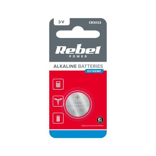 REBEL EXTREME CR2032 battery 1 pc/blist. REBEL EXTREME CR2032 battery 1 pc/blist.