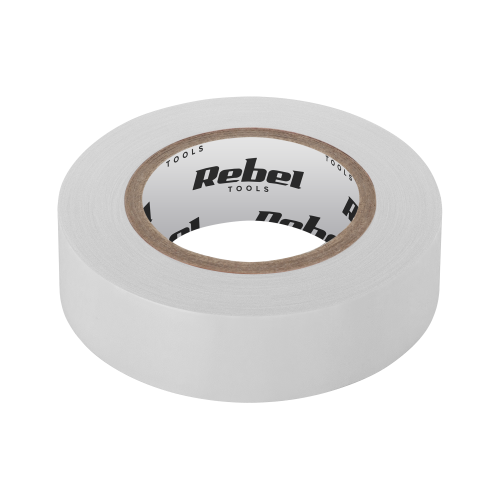 REBEL lipni izoliacinė juosta (0.13 mm x 19 mm x 20 jardų) balta REBEL lipni izoliacinė juosta (0.13 mm x 19 mm x 20 jardų) balta
