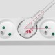 Rebel 4-socket extension cord with switch - 3m.