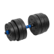 Reguliuojamas bituminis hantelis su jungtimi 1x20kg, REBEL ACTIVE