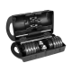 Adjustable cast iron dumbbells in a case with a bar, set 15kg REBEL ACTIVE Adjustable cast iron dumbbells in a case with a bar, set 15kg REBEL ACTIVE