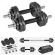 Adjustable cast iron dumbbells in a case with a bar, set 15kg REBEL ACTIVE Adjustable cast iron dumbbells in a case with a bar, set 15kg REBEL ACTIVE