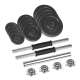 Adjustable cast iron dumbbells in a case with a bar, set 20kg REBEL ACTIVE Adjustable cast iron dumbbells in a case with a bar, set 20kg REBEL ACTIVE
