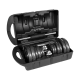 Adjustable cast iron dumbbells in a case with a bar, set 20kg REBEL ACTIVE Adjustable cast iron dumbbells in a case with a bar, set 20kg REBEL ACTIVE
