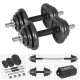 Adjustable cast iron dumbbells in a case with a bar, set 20kg REBEL ACTIVE Adjustable cast iron dumbbells in a case with a bar, set 20kg REBEL ACTIVE