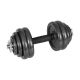 Reguliuojamo svorio ketaus hanteliai dėkle su štanga, komplektas 30 kg REBEL ACTIVE Reguliuojamo svorio ketaus hanteliai dėkle su štanga, komplektas 30 kg REBEL ACTIVE