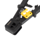 RJ45, RJ12, RJ11 praėjimo kištuko griebtuvas