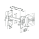 Wall mount 13-27 inches black LPA51-111 (vertical and horizontal adjustment)