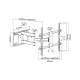 Wall mount 37-70 inches black LPA49-463D (vertical and horizontal adjustment)
