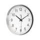 Wall clock 30 cm silver
