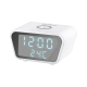 Digital alarm clock with inductive charger (white)