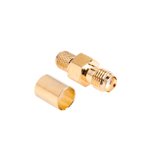 SMA plug H155 female terminal, golden SMA plug H155 female terminal, golden