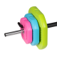 Folding barbell with bituminous weight, bar 140cm, training set 20kg, REBEL ACTIVE