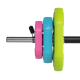 Folding barbell with bituminous weight, bar 140cm, training set 20kg, REBEL ACTIVE