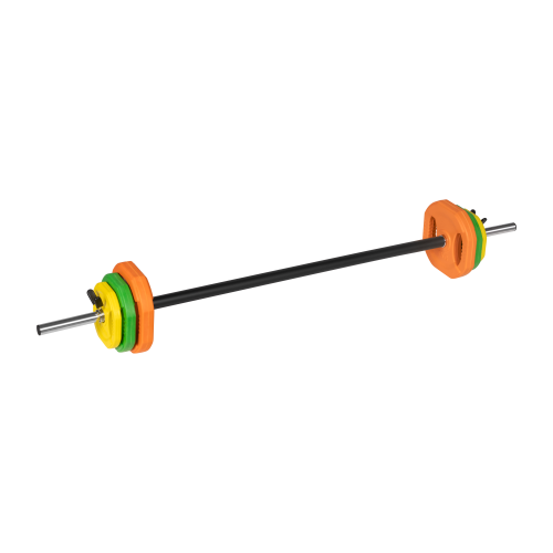Folding barbell with cast iron weight, 140 cm bar, 20 kg training set, REBEL ACTIVE Folding barbell with cast iron weight, 140 cm bar, 20 kg training set, REBEL ACTIVE