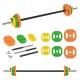 Folding barbell with cast iron weight, 140 cm bar, 20 kg training set, REBEL ACTIVE Folding barbell with cast iron weight, 140 cm bar, 20 kg training set, REBEL ACTIVE