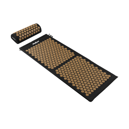 Health mat with acupressure spikes and pillow, 110x42cm, XL, golden spikes, Rebel Active Health mat with acupressure spikes and pillow, 110x42cm, XL, golden spikes, Rebel Active