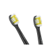 TEESA SONIC BLACK soft toothbrush heads set