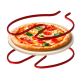 TEESA SUPREME FUN pizza oven 1200W, 400 degrees, two heaters, red TEESA SUPREME FUN pizza oven 1200W, 400 degrees, two heaters, red