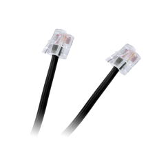 Telephone cable wt-plug black 4m