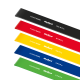 TPE exercise band set - Mini Band L, 2.3-18.2 kg, 5 bands, colorful, REBEL ACTIVE