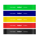 TPE exercise band set - Mini Band L, 2.3-18.2 kg, 5 bands, colorful, REBEL ACTIVE