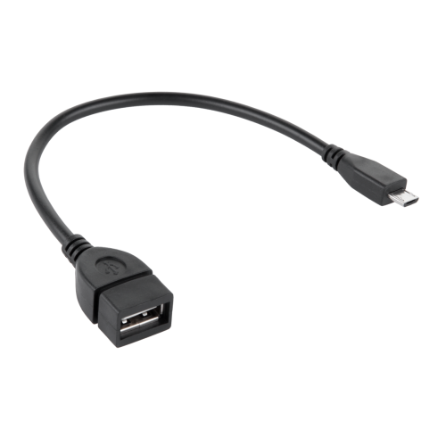 USB A lizdas - micro USB kištukas 15 cm OTG laidas USB A lizdas - micro USB kištukas 15 cm OTG laidas