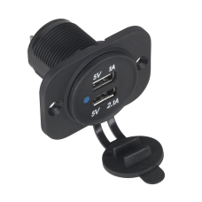 USB car charger 12/24V 1A+2.1A for installation LXG526