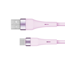 USB - USB Type C cable 1 m silicone pink Kruger&Matz Basic