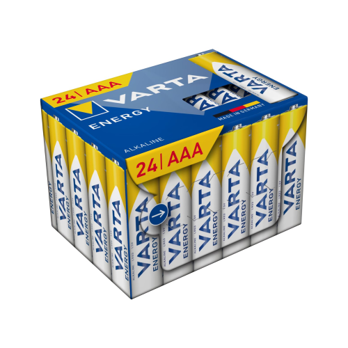 VARTA LR03 Energy Cube šarminių baterijų pakuotė, 24 vnt./dėžutėje VARTA LR03 Energy Cube šarminių baterijų pakuotė, 24 vnt./dėžutėje