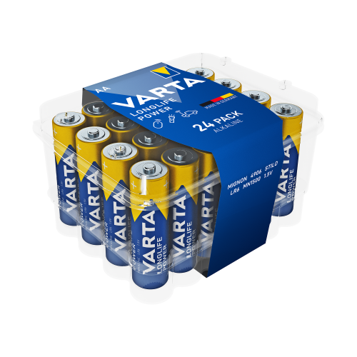 VARTA LR06 Longlife Power CVP24 šarminės baterijos, 24 vnt./dėžėje VARTA LR06 Longlife Power CVP24 šarminės baterijos, 24 vnt./dėžėje