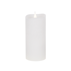 Medium rustic white LED wax candle