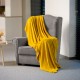 Fleece blanket 150x200 cm TEESA - yellow