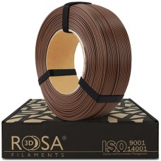 3D plastikas PLA ruda (chocolate brown) 1.75mm 1kg refill pakuotė Rosa3D
