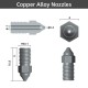 3D spausdintuvo purkštukų komplektas 2vnt (0.4mm ir 0.6mm) skirti ENDER-3V3SE ENDER-7 ir ENDER-5S1 varinio lydinio dengti nikeliu CREALITY