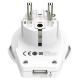 Travel adapter: World to Europe 250V 16A with USB 5V 2.4A SKROSS