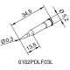 Soldering tip ERSADUR, ext, 0.3mm/0.012in, ERSA